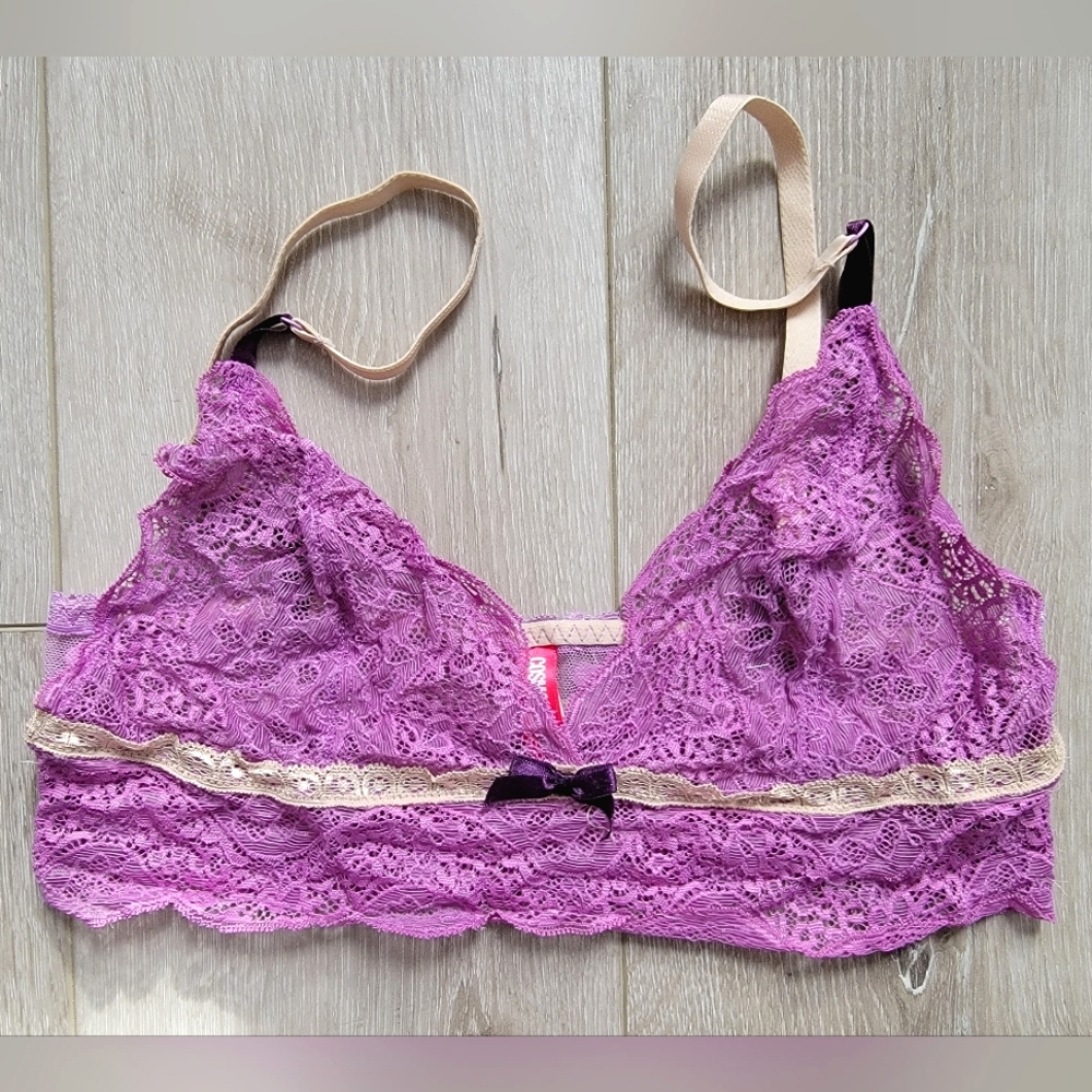 Cosmopolitan Lace Bralette Purple Size Medium Lounge Bra Romantic